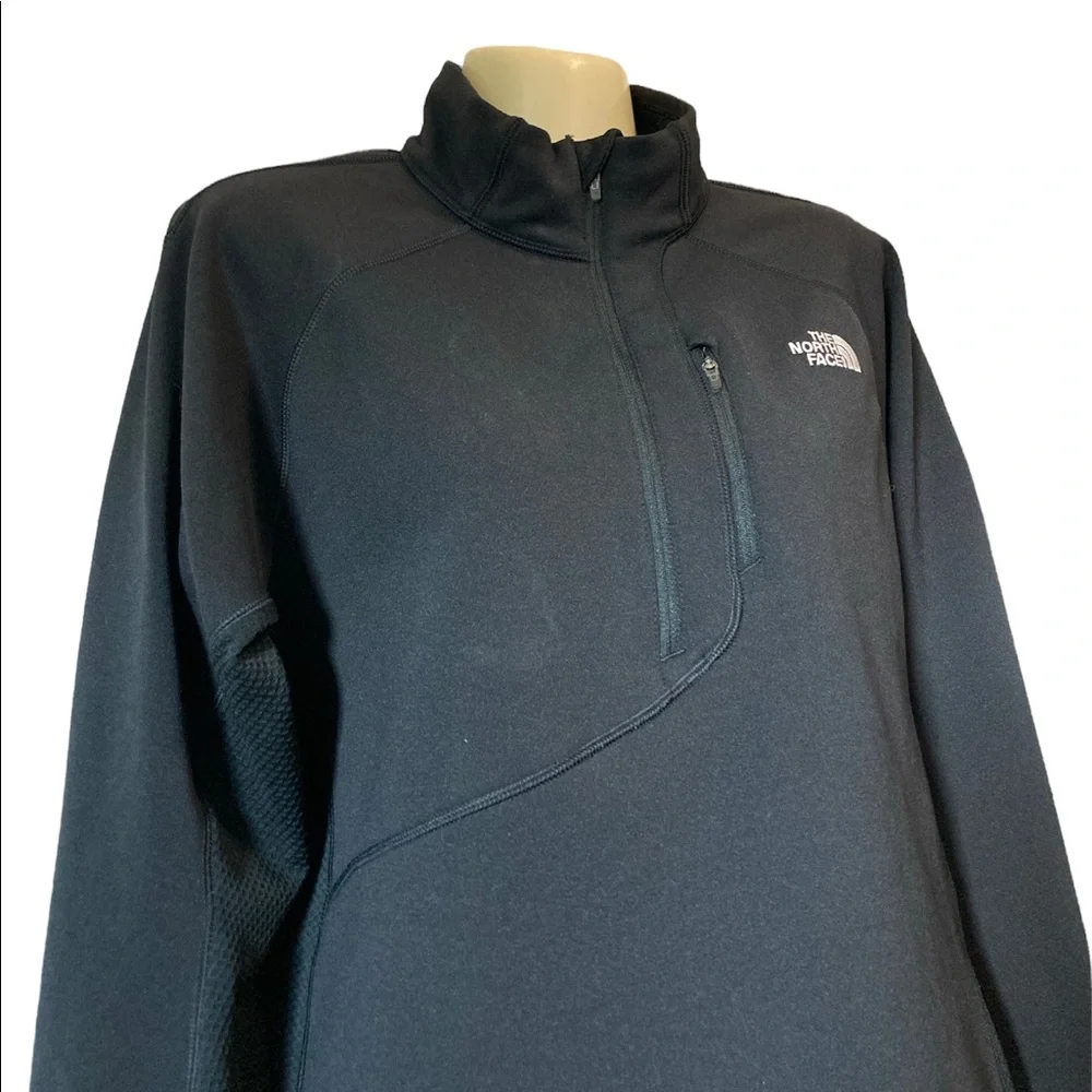 The North Face 3/4 Zip Pullover Jacket Gorpcore Sporty Athletic Unisex Black Lrg